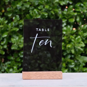 Acrylic A5 Tint Black Table Numbers