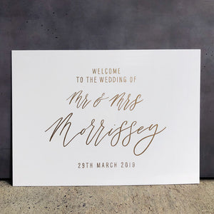 Acrylic Landscape Classic White Welcome Sign - FoxAndHart