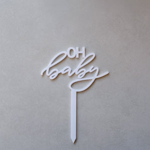 Acrylic Oh Baby Cake Topper