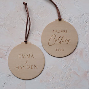 Wooden Christmas Ornaments for Couples