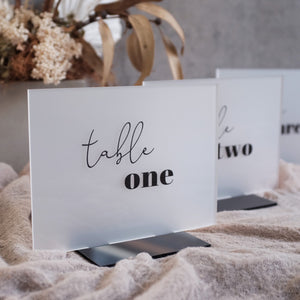 Frost Acrylic Table Numbers