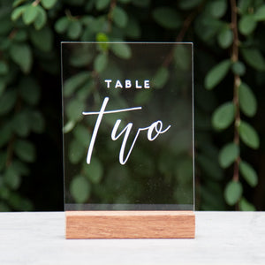 Acrylic A5 Modern Table Numbers - FoxAndHart
