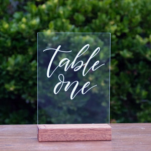 Acrylic A5 Classic Table Numbers