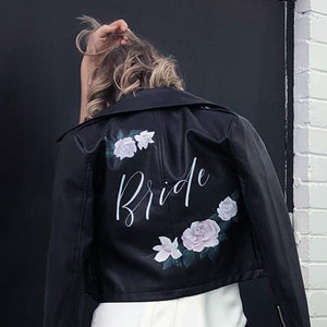 Hire Me: The Floral Bride Leather Jacket - FoxAndHart