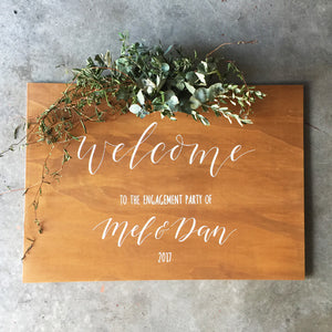 Wooden Landscape Classic Welcome Sign - FoxAndHart