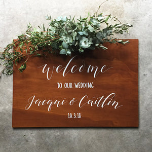 Wooden Landscape Classic Welcome Sign - FoxAndHart