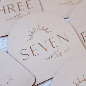 Wooden Baby Arched Milestone Cards