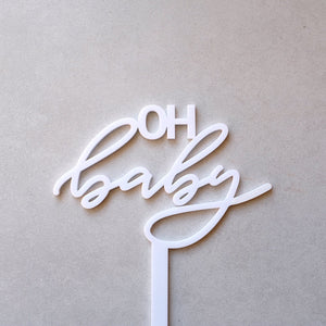 Acrylic Oh Baby Cake Topper