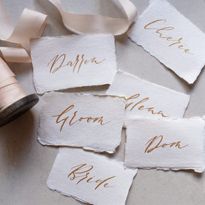 Handmade Paper Place Cards