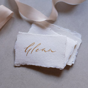 Handmade Paper Place Cards