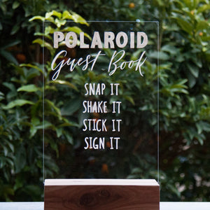 Acrylic Polaroid Guest Book Sign - FoxAndHart